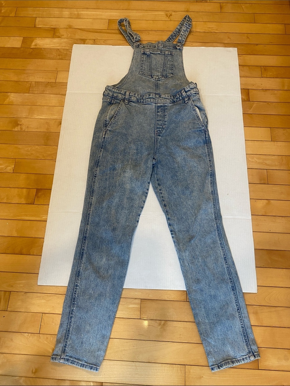 Denim Overalls by Old Navy Acid washed/Distressed Adjustable straps Size 6